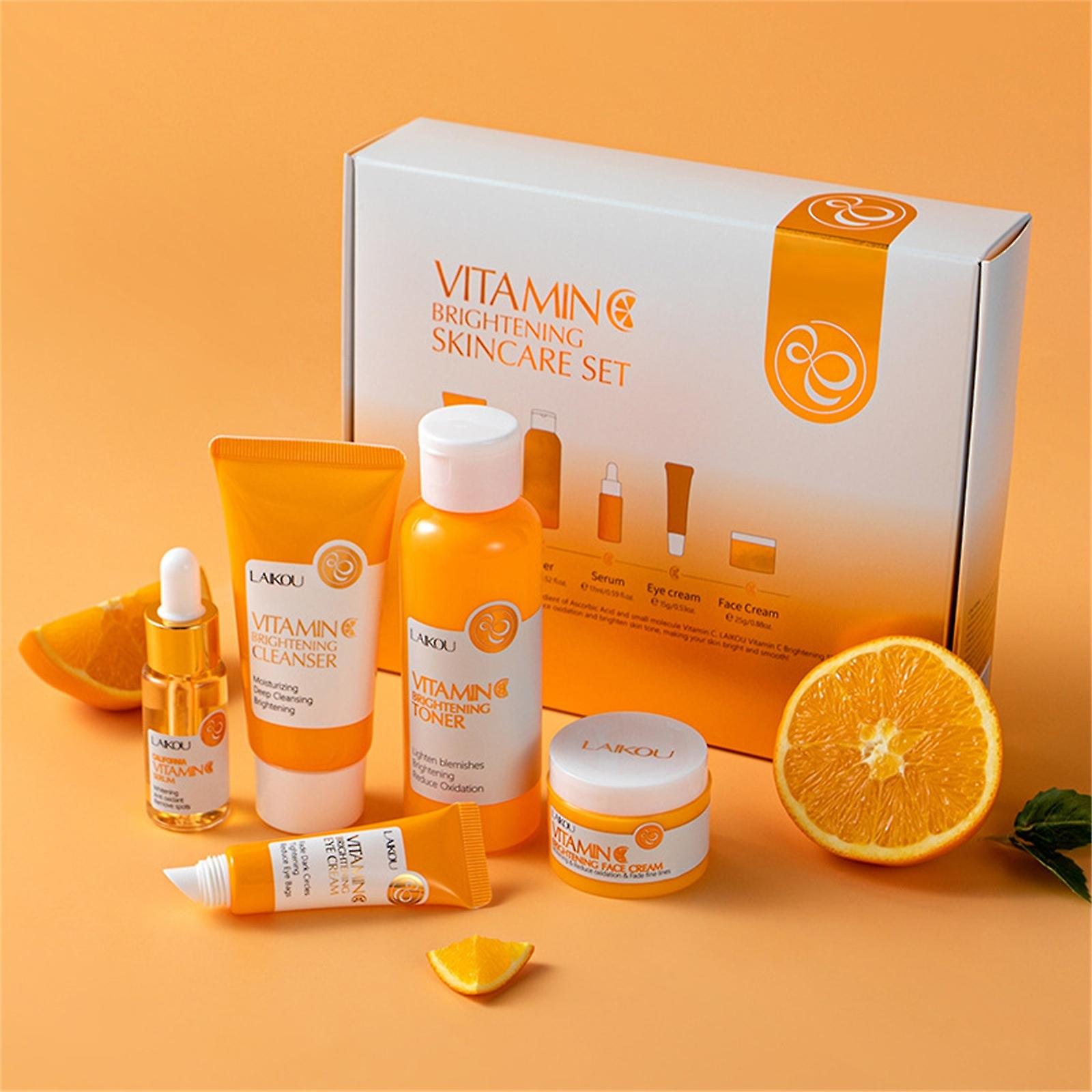 LAIKOU Vitamin C Brightening Skin Care 5 in 1 combo Set
