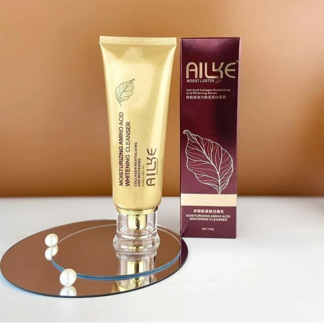AILKE Boost Luster Amino Acid 24K Gold Collagen Revitalizing Moisturizing Cleanser - 120g