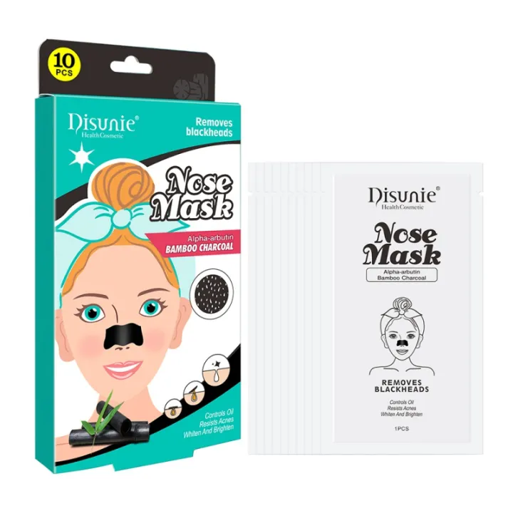 Desunie Blackhead Remove 10 Pcs Bamboo Charcoal Nose Strips