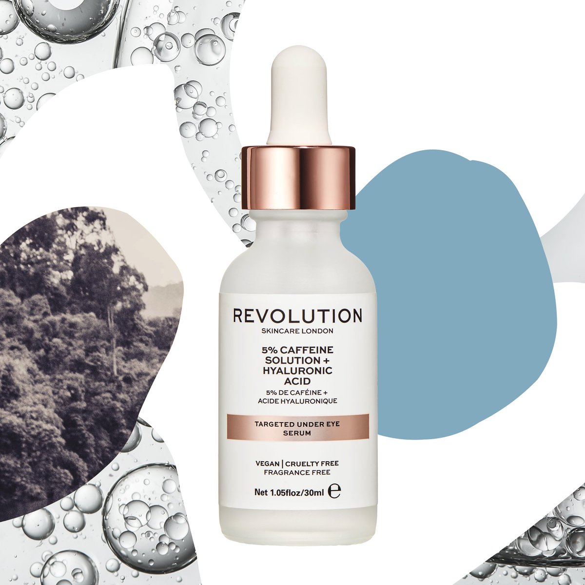 Revolution Skincare Targeted Under Eye Serum – 5% Caffeine + Hyaluronic Acid Serum