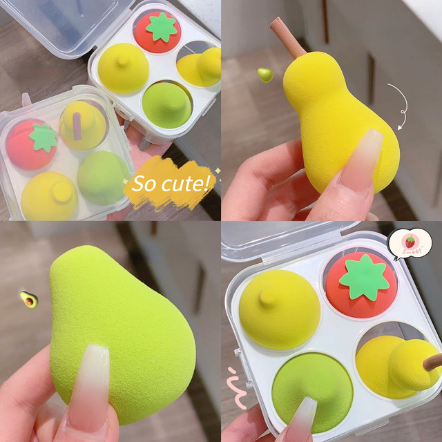 Fruit Shape Beauty Blender 4 Pcs Set