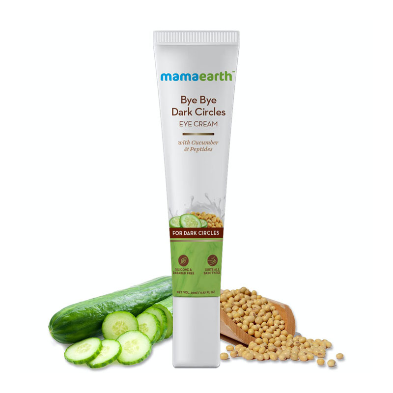 Mama Earth Bye Bye Dark Circles Eye Cream With Cucumber & Peptides 20g