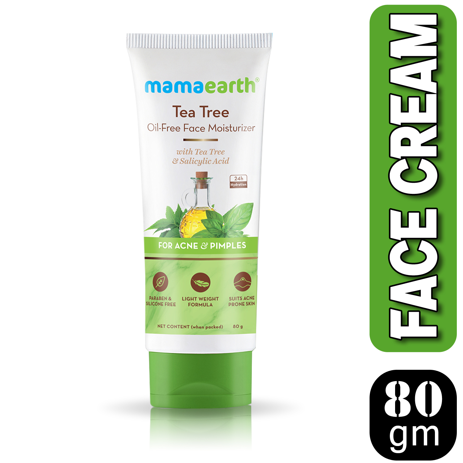 Mama Earth Tea Tree Oil-Free Moisturizer (80g)