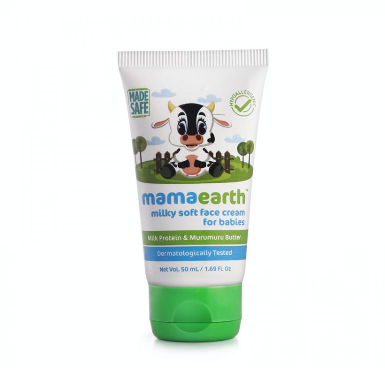 Mama Earth milky soft face cream with murumuru butter for babies