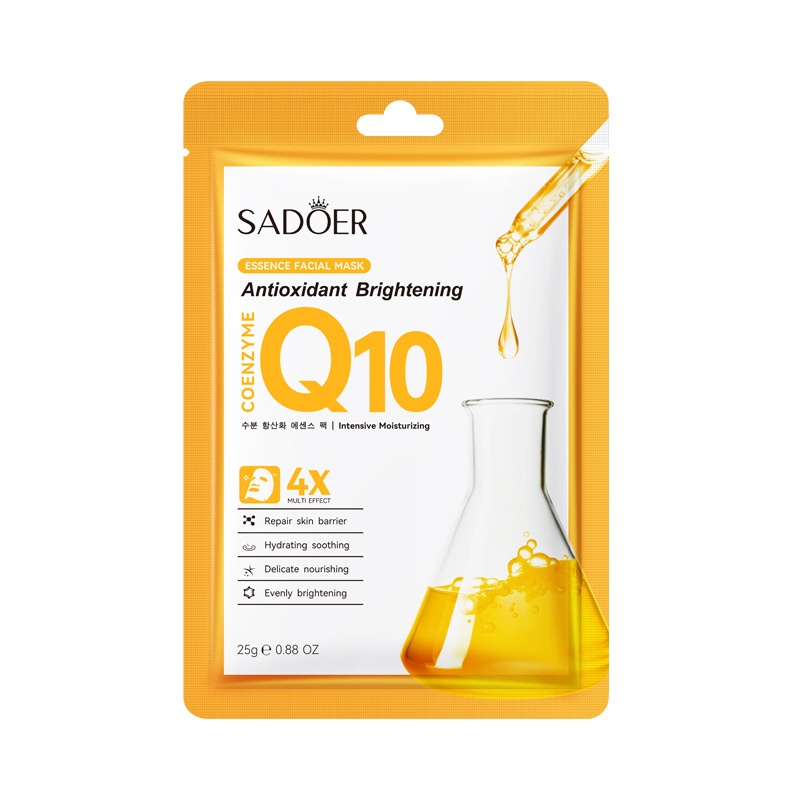 SADOER Q10 Coenzyme Antioxidant Brightening Essence Facial Sheet Mask