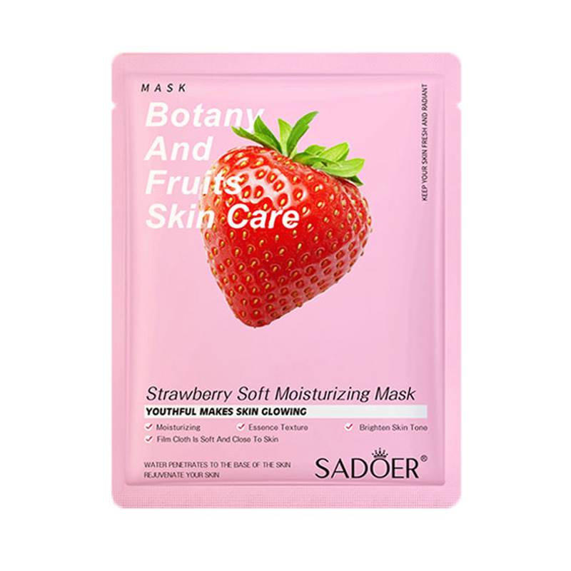 SADOER Botany And Fruits Skin Care Strawberry Soft  Moisturizing Face Sheet Mask