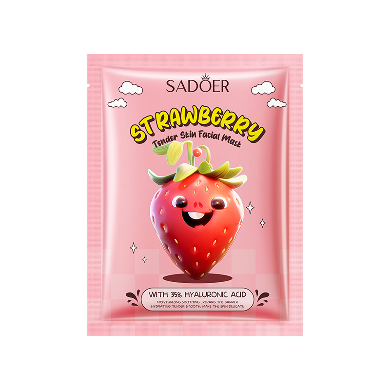 SADOER Strawberry Tender Skin Facial Sheet Mask