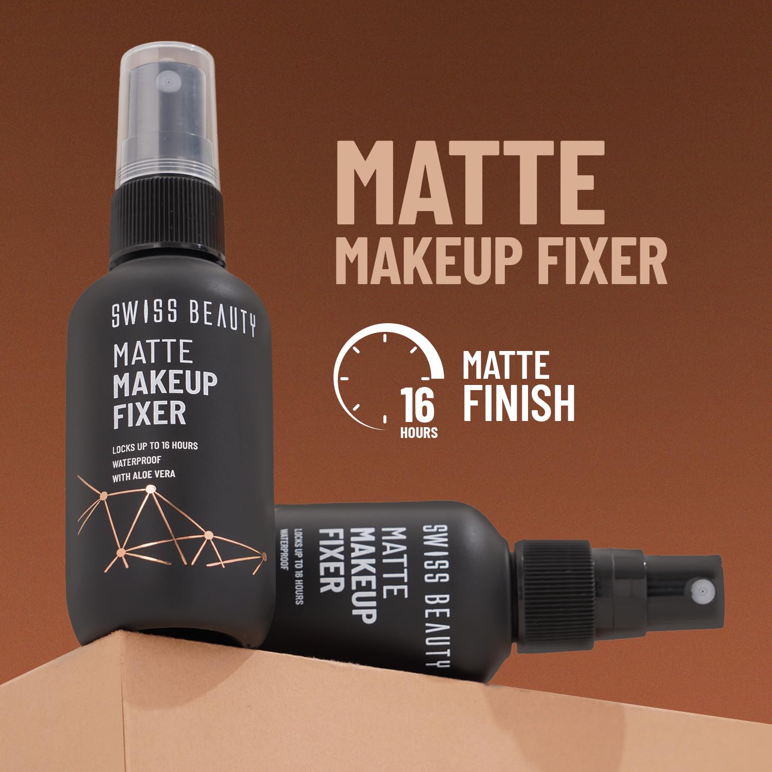 SWISS BEAUTY Matte Makeup Fixer Lock Up to 16 Hours with Aloe Vera