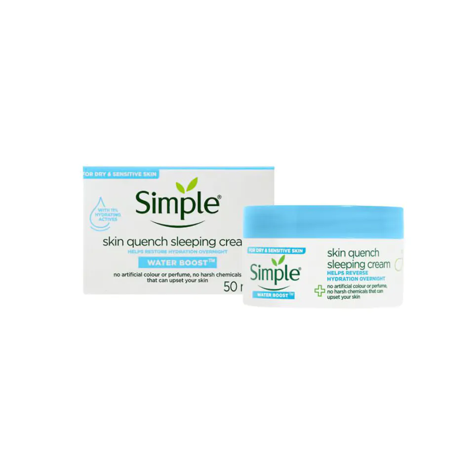 Simple Water Boost Skin Quench Sleeping Cream -50ml