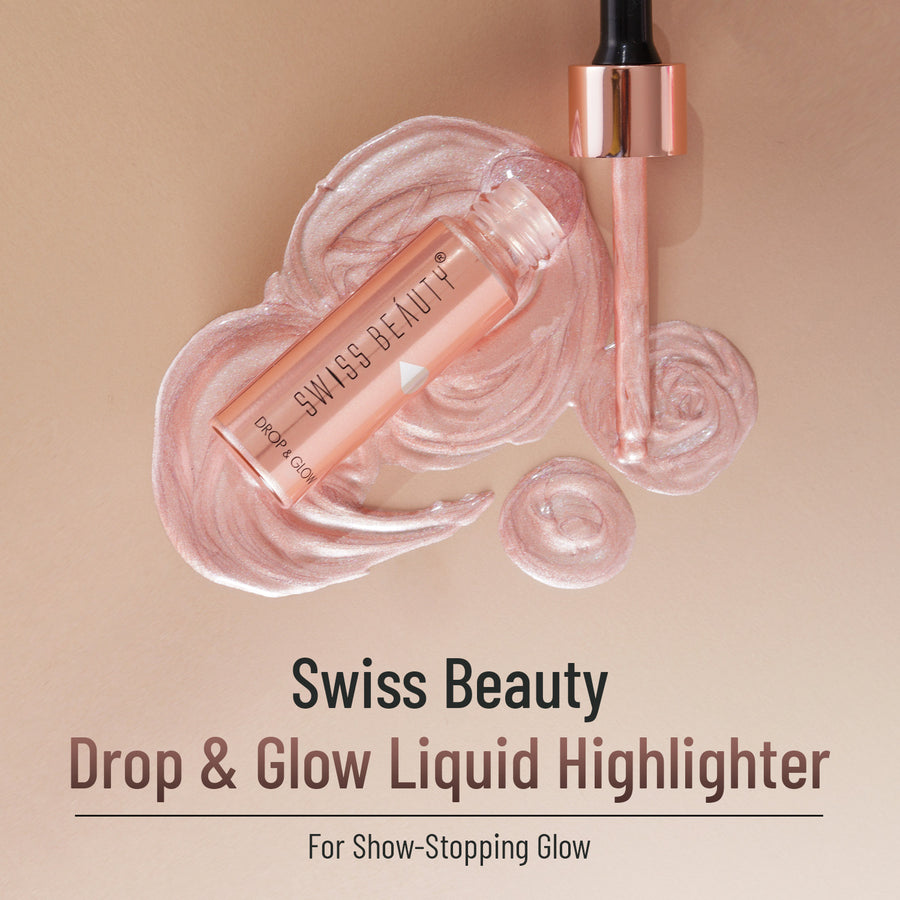 SWISS BEAUTY Drop & Glow Liquid Highlighter - Light Pink