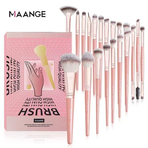 MAANGE 20 PCS Pink Brush Set With Box